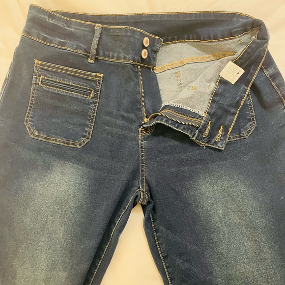 Navy Flare Women's Jeans - Picture 5 of 8